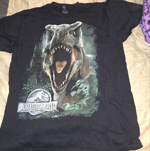 Black Short Sleeve Tee with Aquatic Graphic